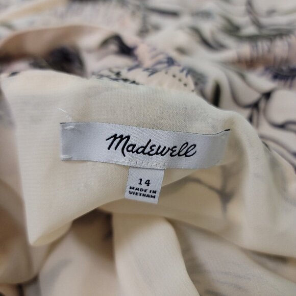 Madewell Women T Back Floral Halter Neck Midi Dress Size 14 Painted Blooms Pink - Picture 7 of 15